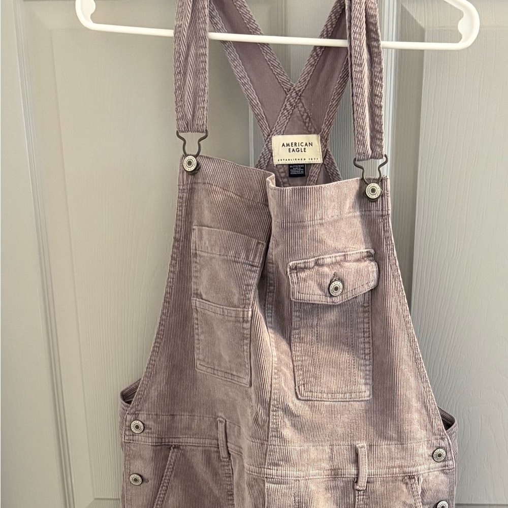 American Eagle Outfitters Grey Corduroy Jumpsuit